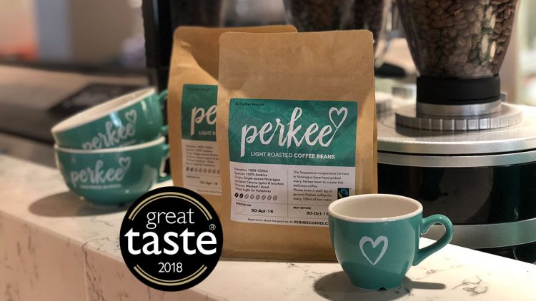Great taste ward and Perkee coffee beans bag